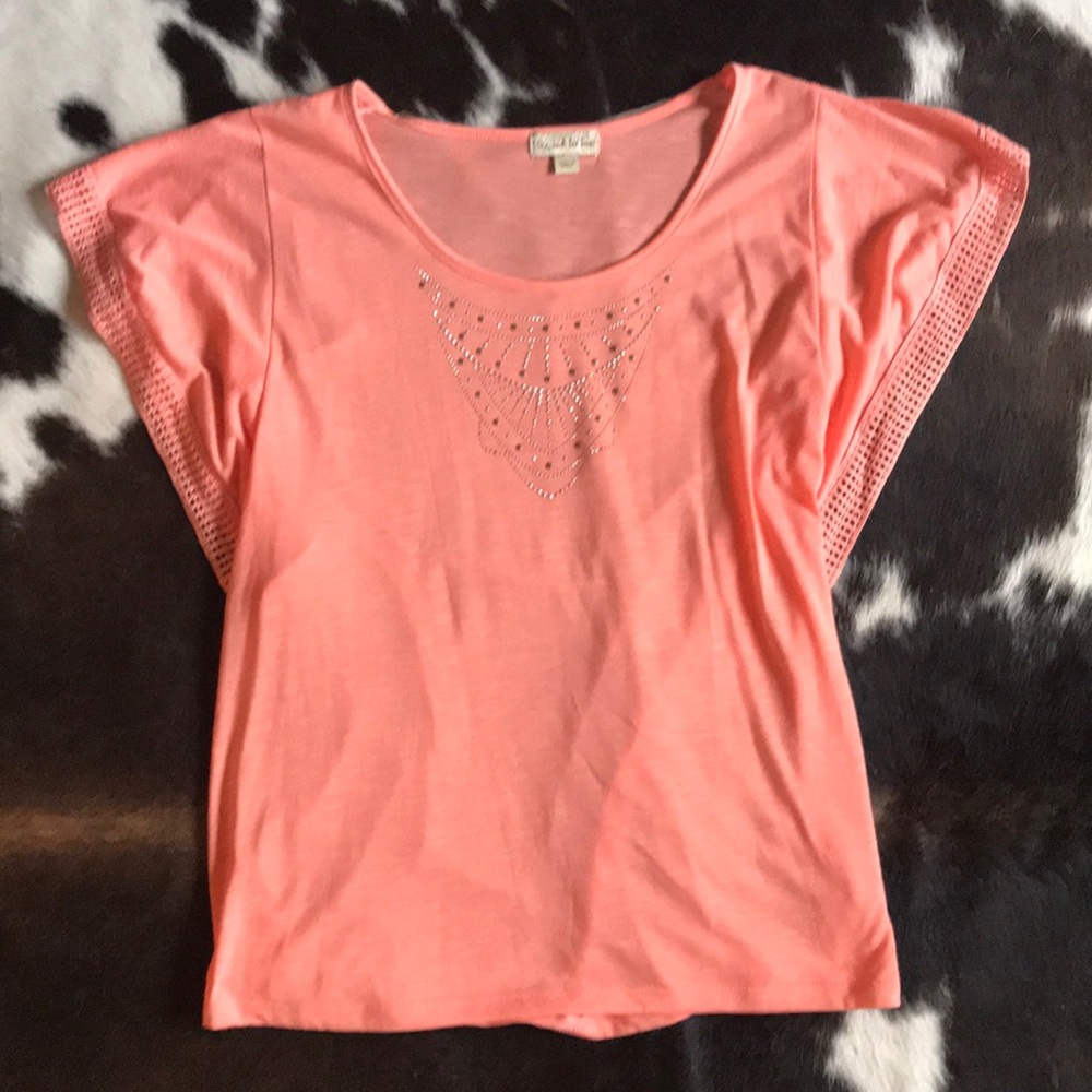 ✅5/$25 Bat wing coral blouse